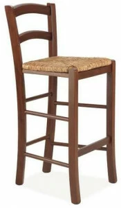 CREO Kitchens Высокий деревянный табурет со спинкой