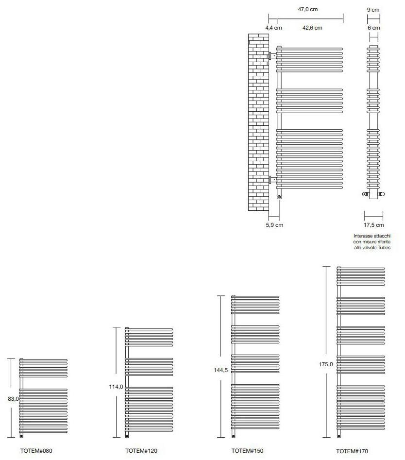 Tubes Radiatori Настенный стальной полотенцесушитель в современном стиле Basics sun-id-1415090 - Вид №1