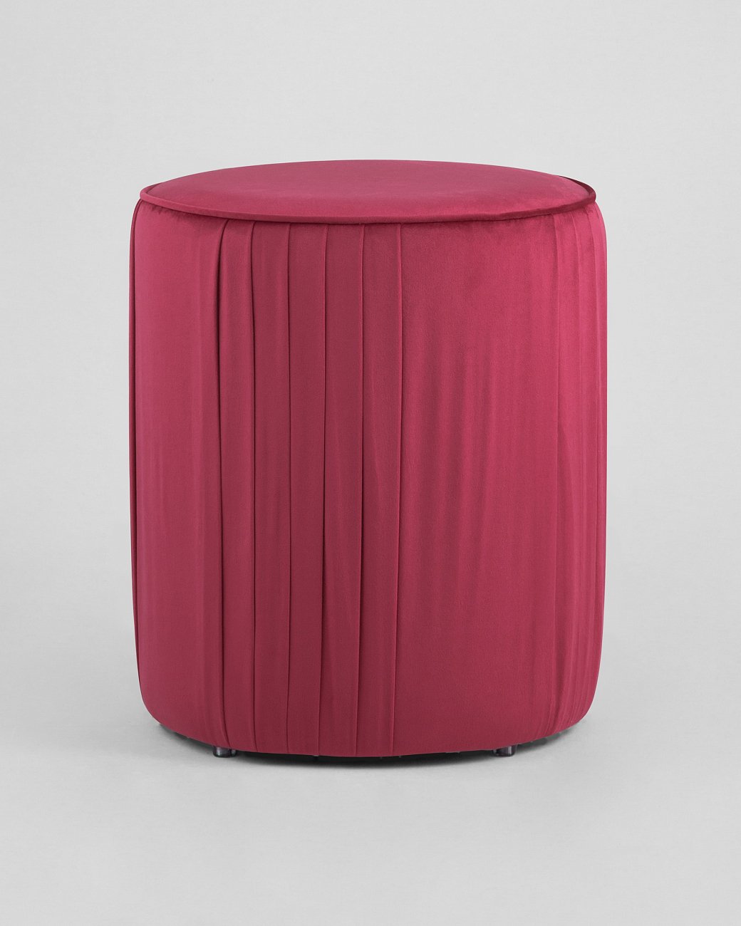 Пуфик круглый фиолетовый велюровый малый "Мира" STOOL GROUP  00-3958866 Фиолетовый  - Вид №1
