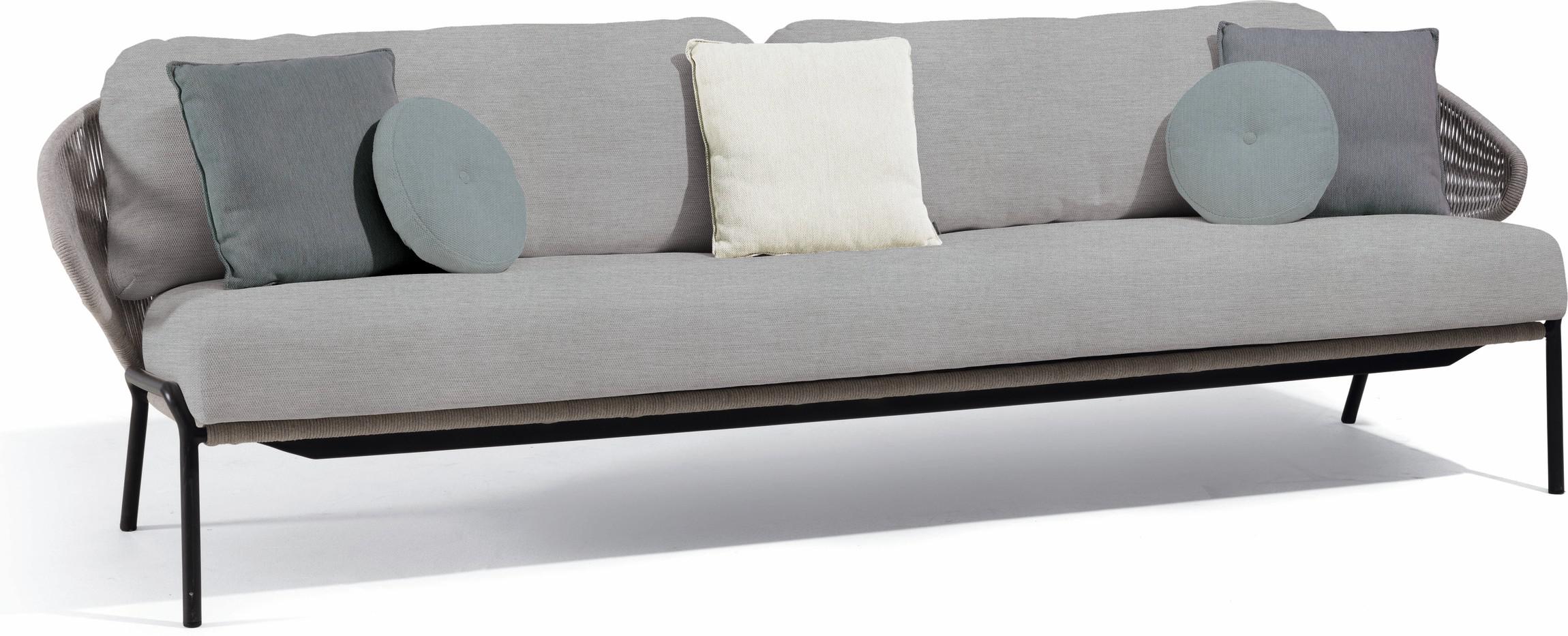 MNST327 3 мест. диван фиксированный лава серебристый Manutti Radius