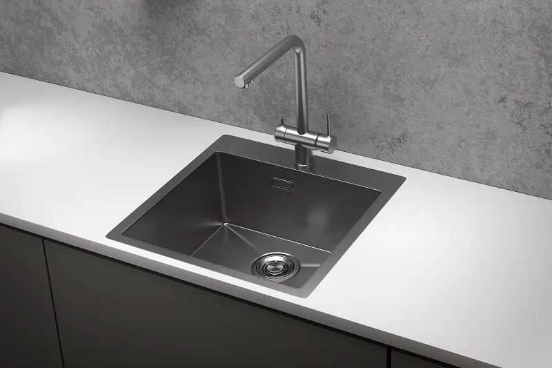 5151, СТАЛЬ САТИН, стальная кухонная мойка GRANULA 5151-ST299