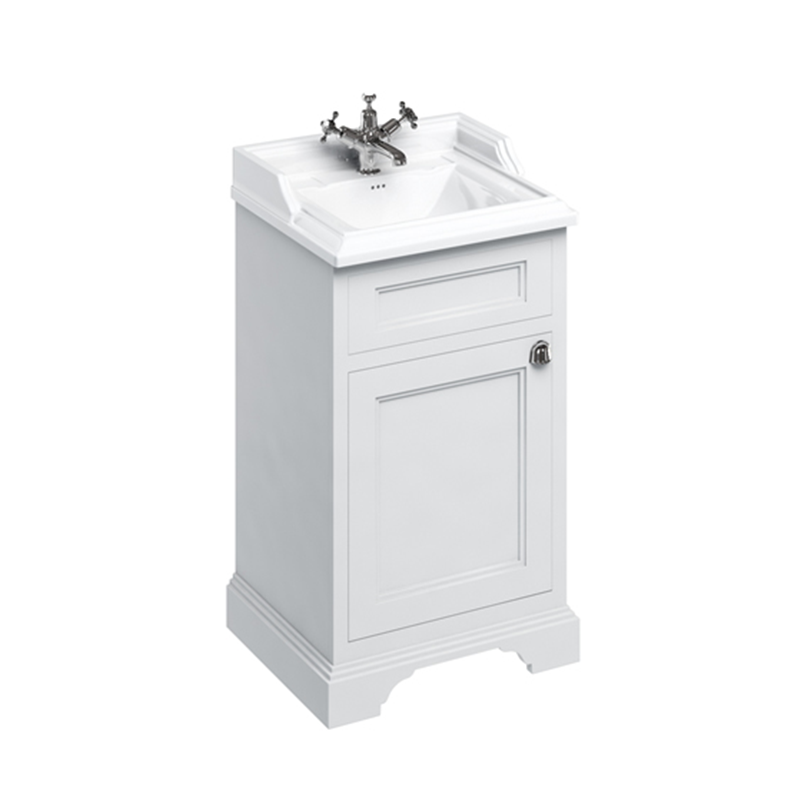 Burlington Classic Отдельностоящий умывальник 50 см с дверцей Классический серый B20 FC8G 