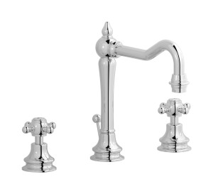 Смеситель для раковины с 3 отверстиями для пола с автоматическим сливом