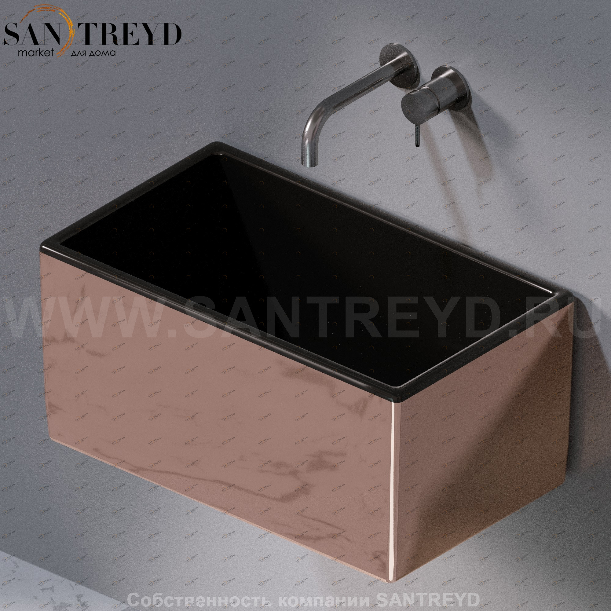 L112260 Подвесная раковина настенная прямоугольная A. e T. Italia Tower AeT ITALIA