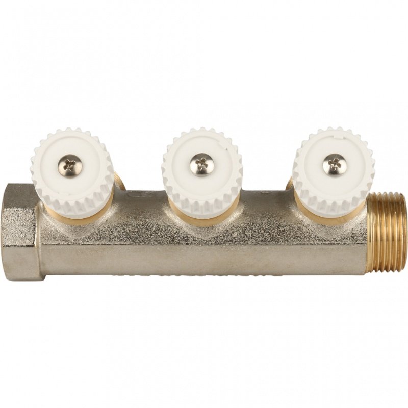 Коллектор 3/4" STOUT с вентилями на 3 выхода 3/4"ЕК SMB6851343403 - Вид №1