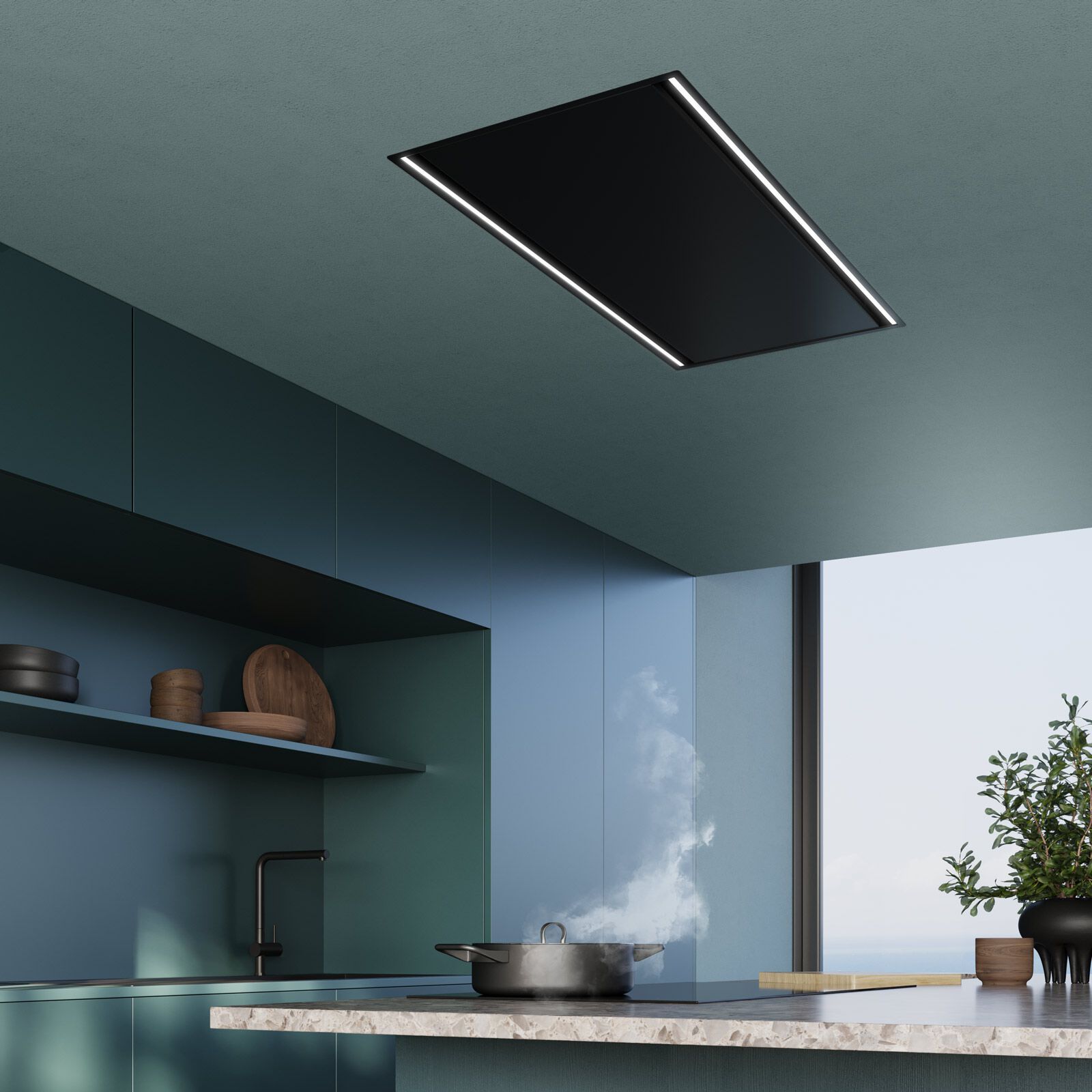 Встраиваемая вытяжка из нержавеющей стали со встроенным освещением Falmec дизайн ARCH-00091341 - Вид №2