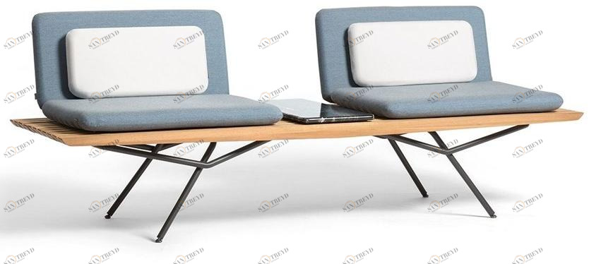 MANUTTI Скамья из ироко со спинкой San sun-id-1488797