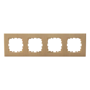 Рамка для розеток и выключателей Lexman Виктория плоская, 4 поста, цвет дуб классический матовый