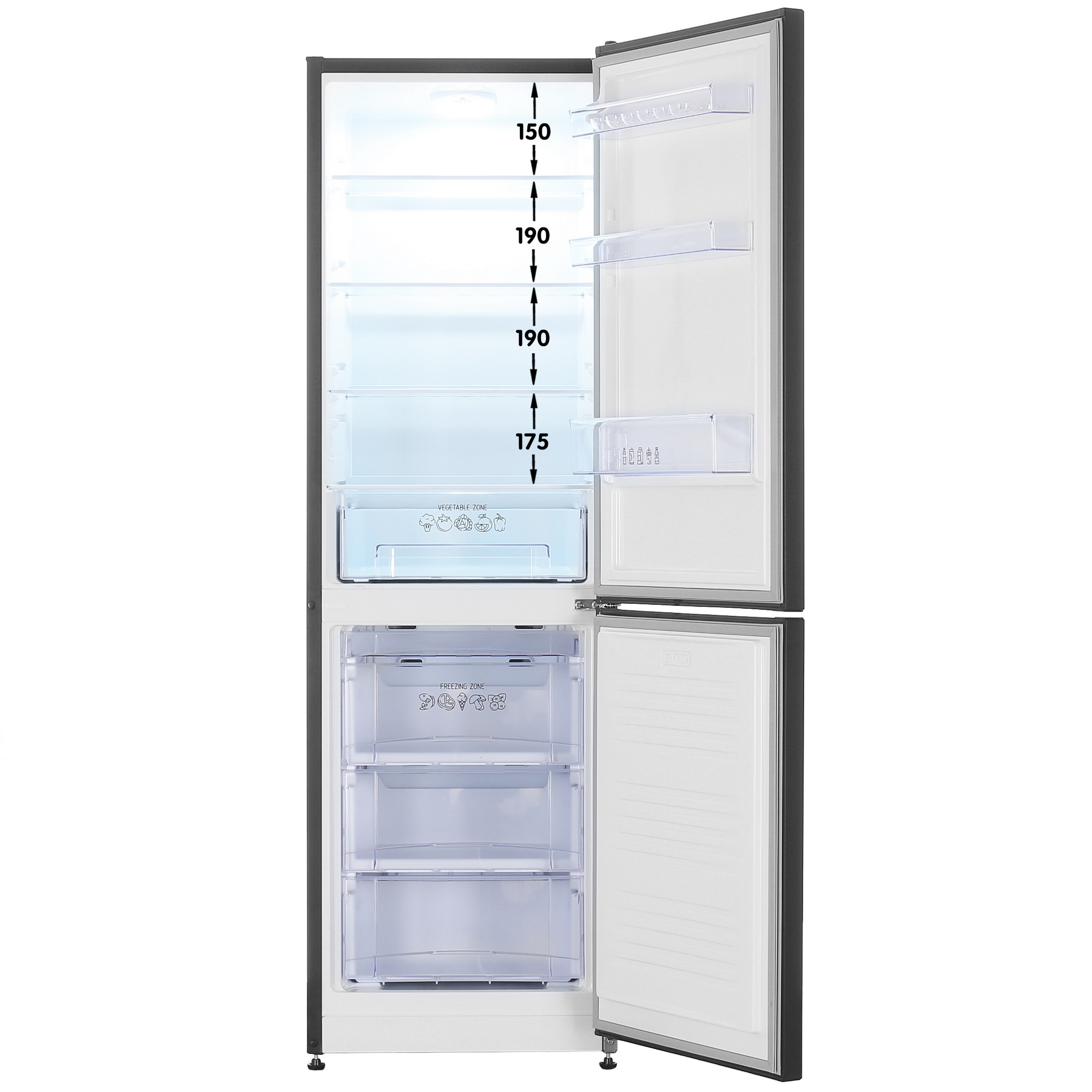 9021280 Холодильник с морозильником   Nordfrost NRB 162NF B черный STDN-0000071 - Вид №1