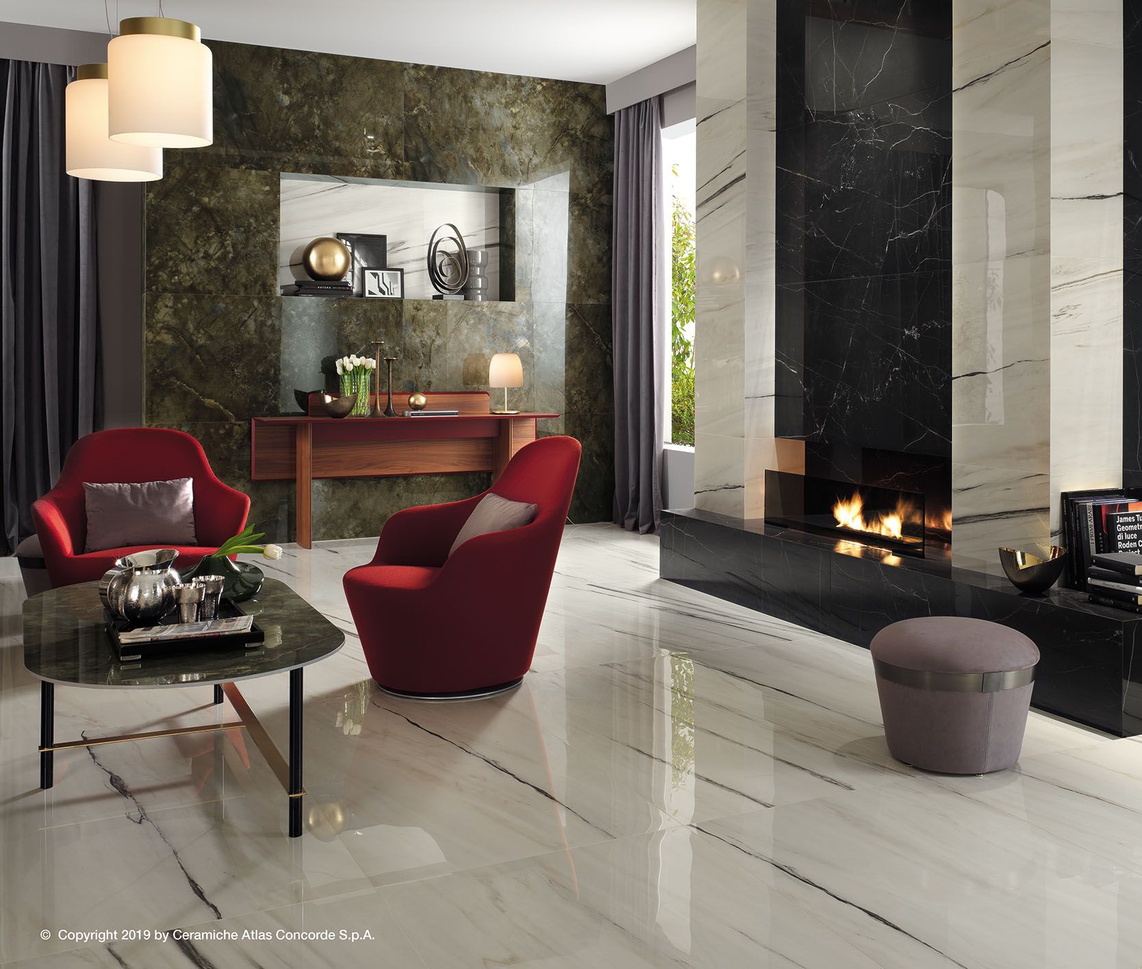 Пол из керамогранита с мраморным эффектом Atlas Concorde Marvel Dream ARCH-00135482 - Вид №2