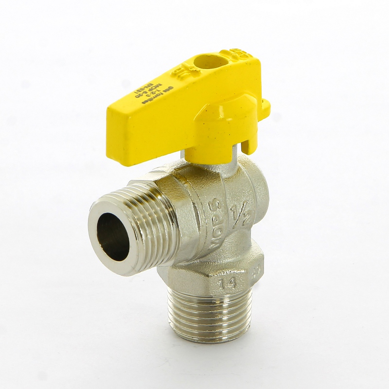 Кран шаровой для газа НН угловой NORMGAS флажок F.I.V. 1/2" FIV 8113R076 - Вид №2