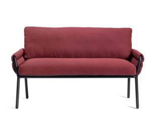 Тканевый диван с подлокотниками на 2 места