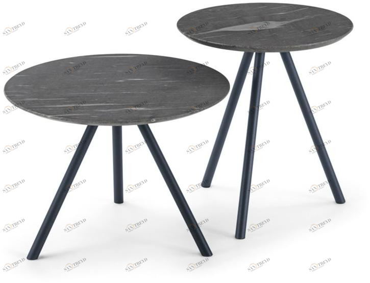 Bolzan Letti Круглый журнальный столик из мрамора Jill sun-id-1367104