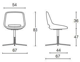 Diemme Стул с обивкой из ткани с 4 спицами Clea sun-id-1416395 - Вид №4