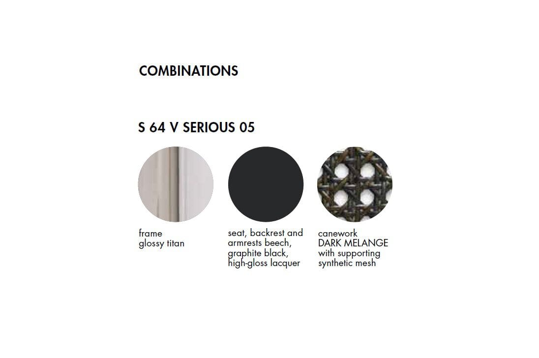 Стальной и соломенный консольный стул THONET JS. THONET ARCH-00097412 - Вид №4