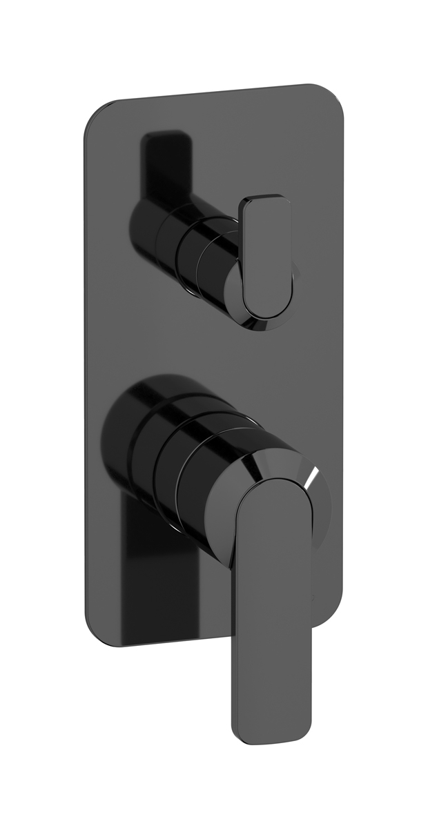 Внешние части встроенного в стену смесителя на 3 потребителя WE ARE IB c6312cf Black Chrome C-67