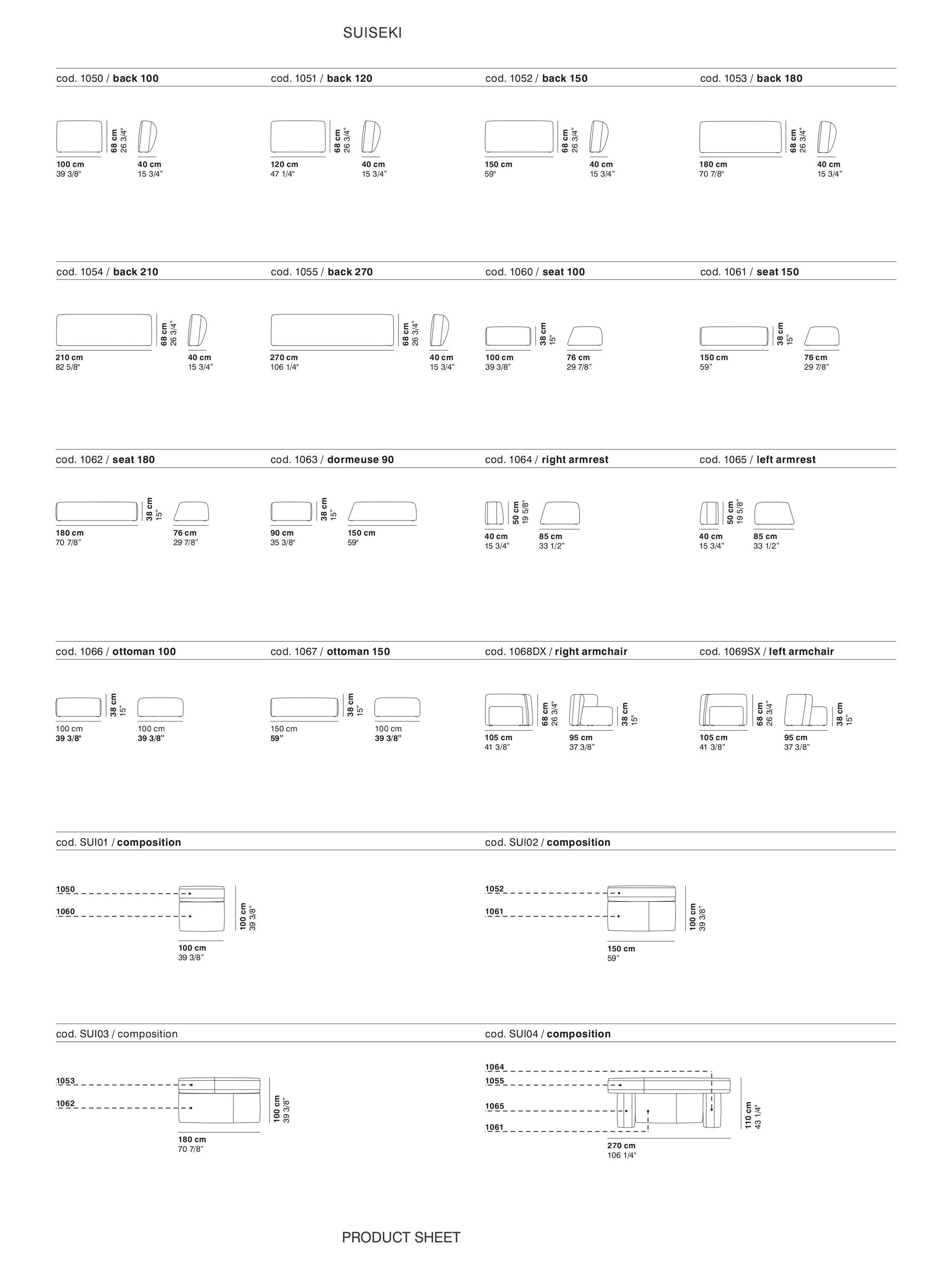 Модульный тканевый диван La Cividina Suiseki ARCH-00036892 - Вид №15