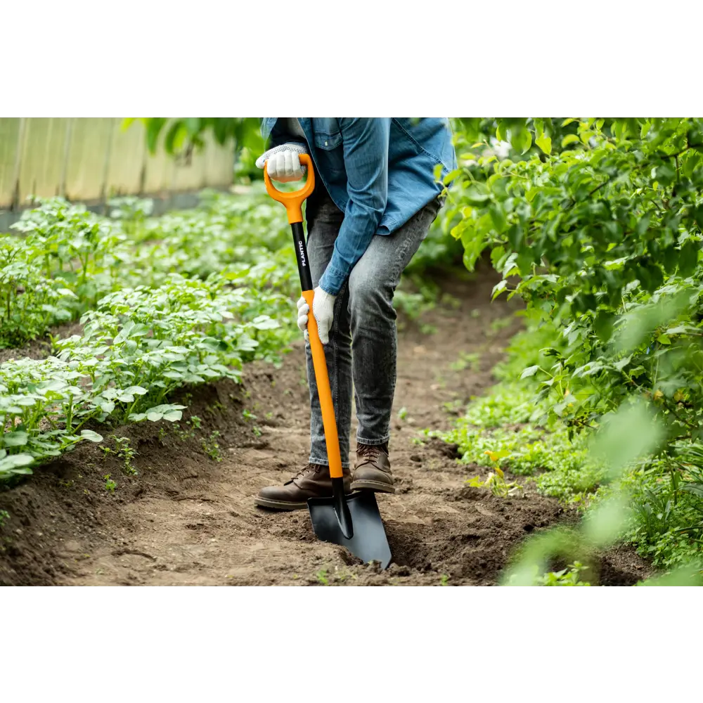 Лопата штыковая Plantic Terra Plus 121 см сталь с черенком STLM-2125518 - Вид №6