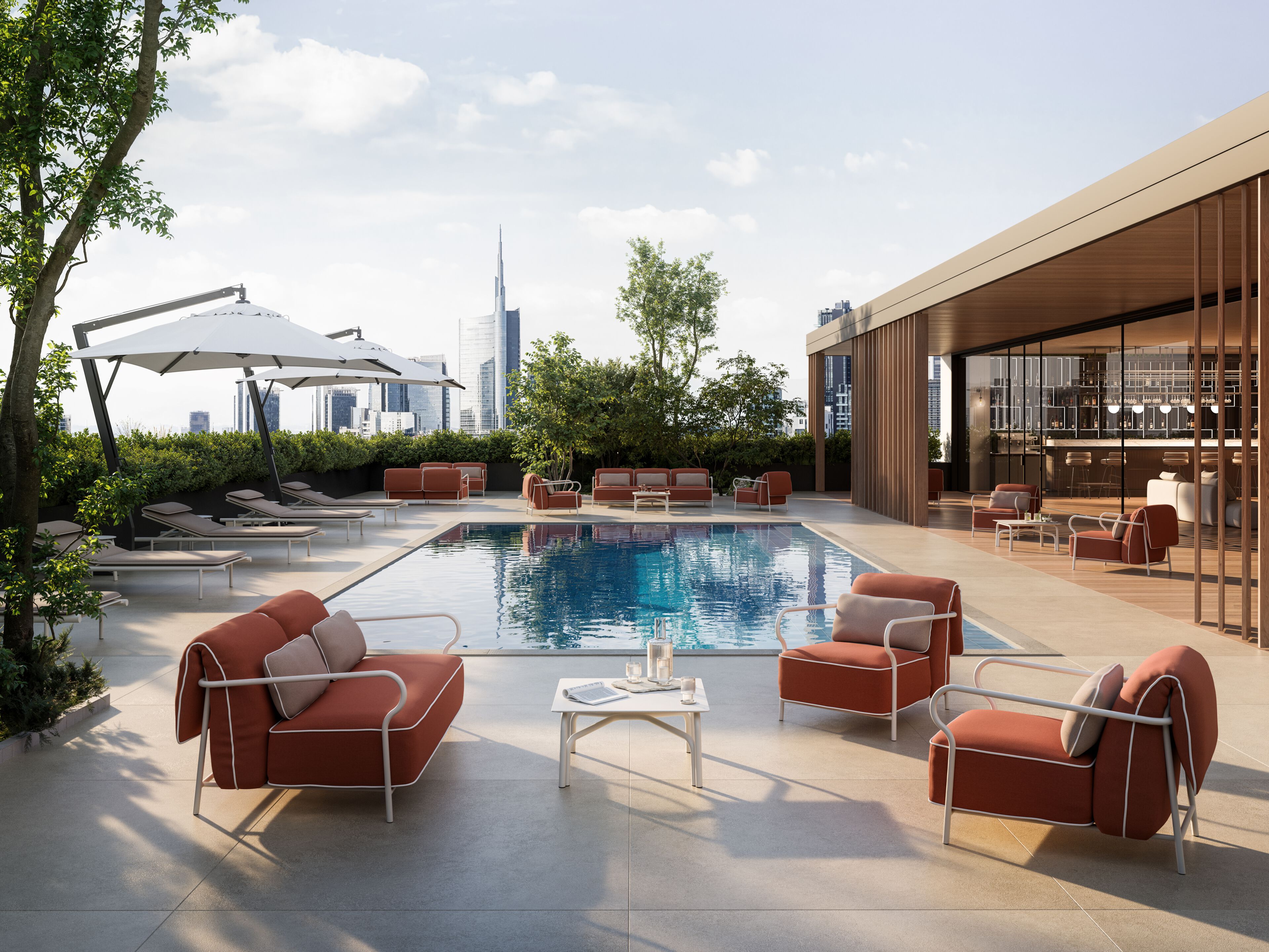 Алюминиевый садовый стул с подлокотниками Unopiù Salò ARCH-00033589 - Вид №15