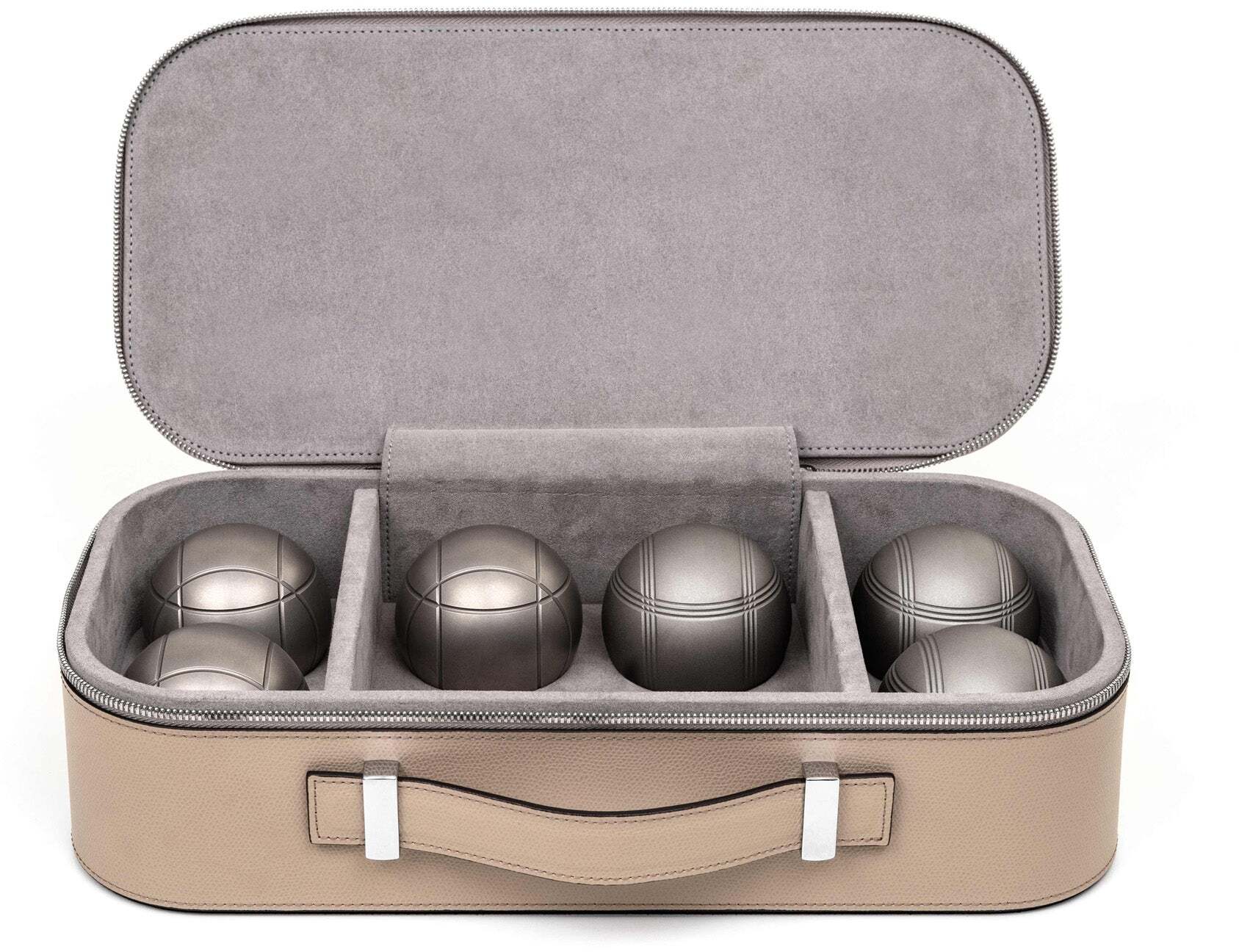 Набор для игры в петанк - 38,5X19XH9,5 см / зернистая кожа_темно-синий