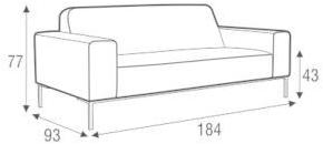 Sits 2-местный диван с обивкой из ткани Ville sun-id-1477492 - Вид №3