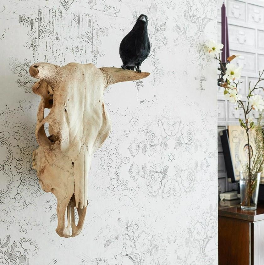 Mineheart Виниловые обои с цветочными мотивами Almost white Wal/070 - Вид №1