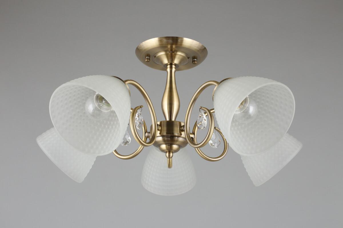 Потолочная люстра Omnilux Rezzato OML-65407-05 OMNILUX REZZATO 328319 Белый;бронза  - Вид №3