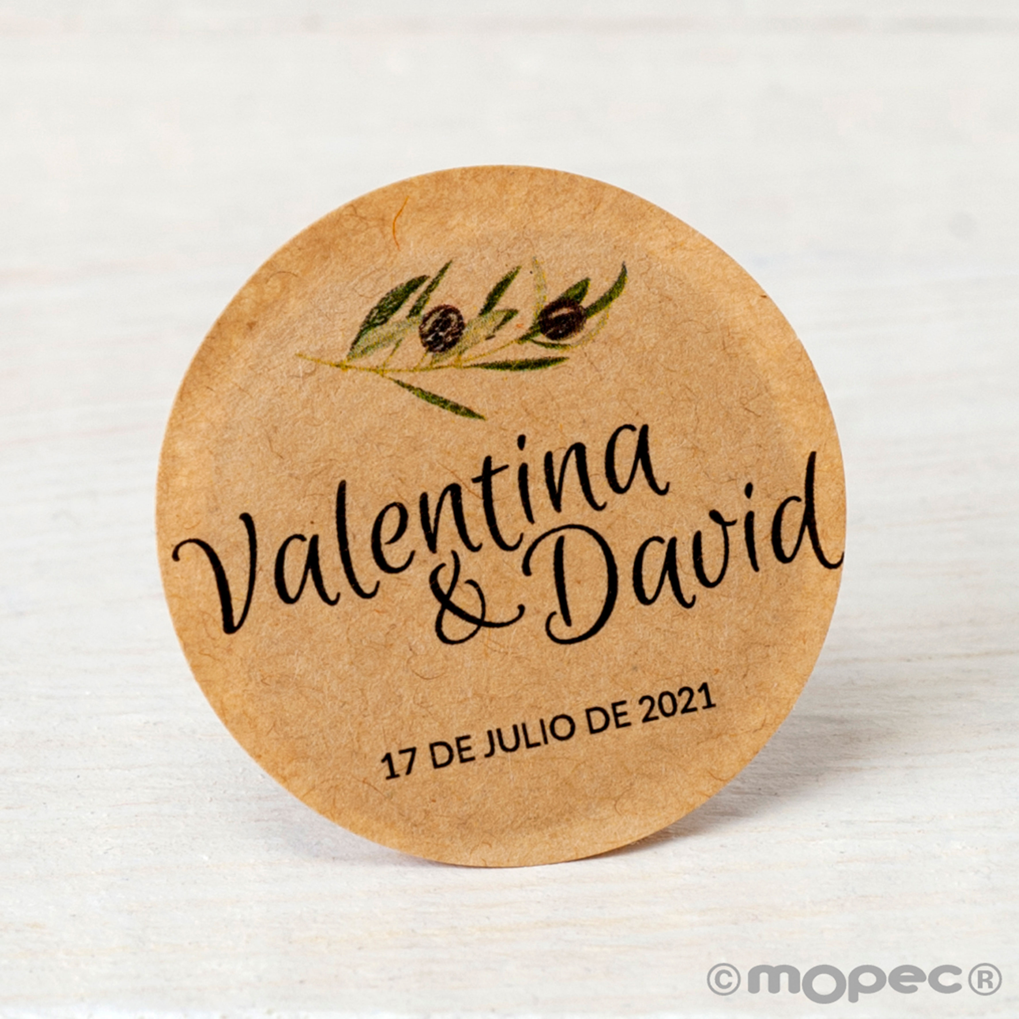 X441 PERS. 12 Индивидуальные стикеры «оливковый филиал» Dekoraniaevents Bodas 