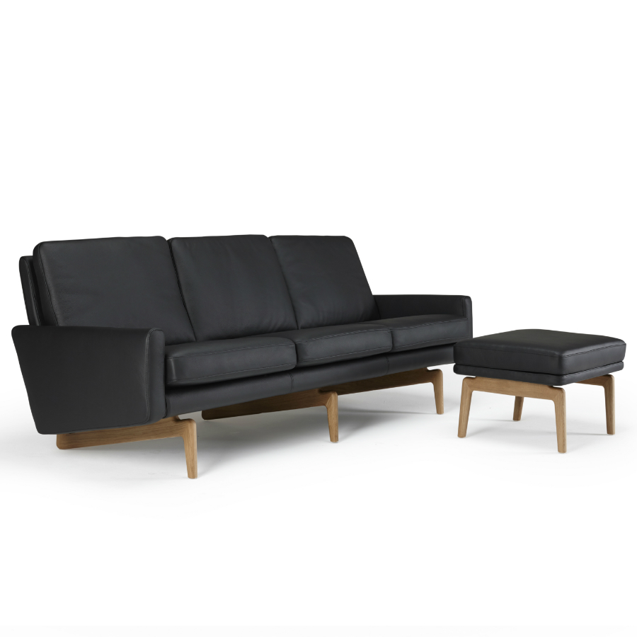 Пуф Egsmark, лакированный дуб, черный Kragelund 42000202800 - Вид №3