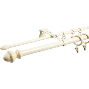 Карниз двухрядный Classic 250 см металл цвет бежевый