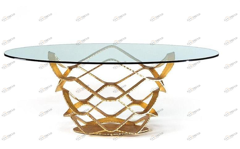 Reflex Круглый обеденный стол из железа и стекла Neolitico sun-id-1381919