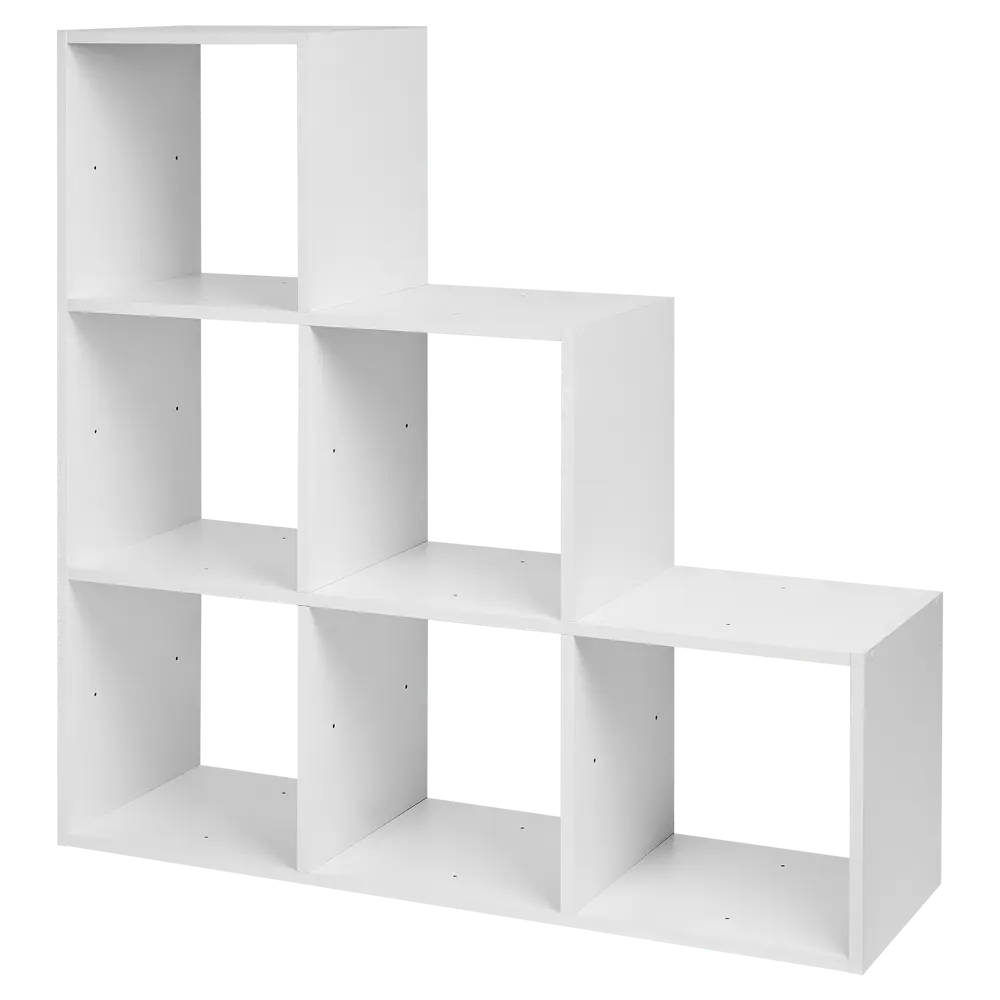 Стеллаж KONSENSA Руан 6 секций 104x104x31.7 см ЛДСП цвет белый STLM-2150133 - Вид №4