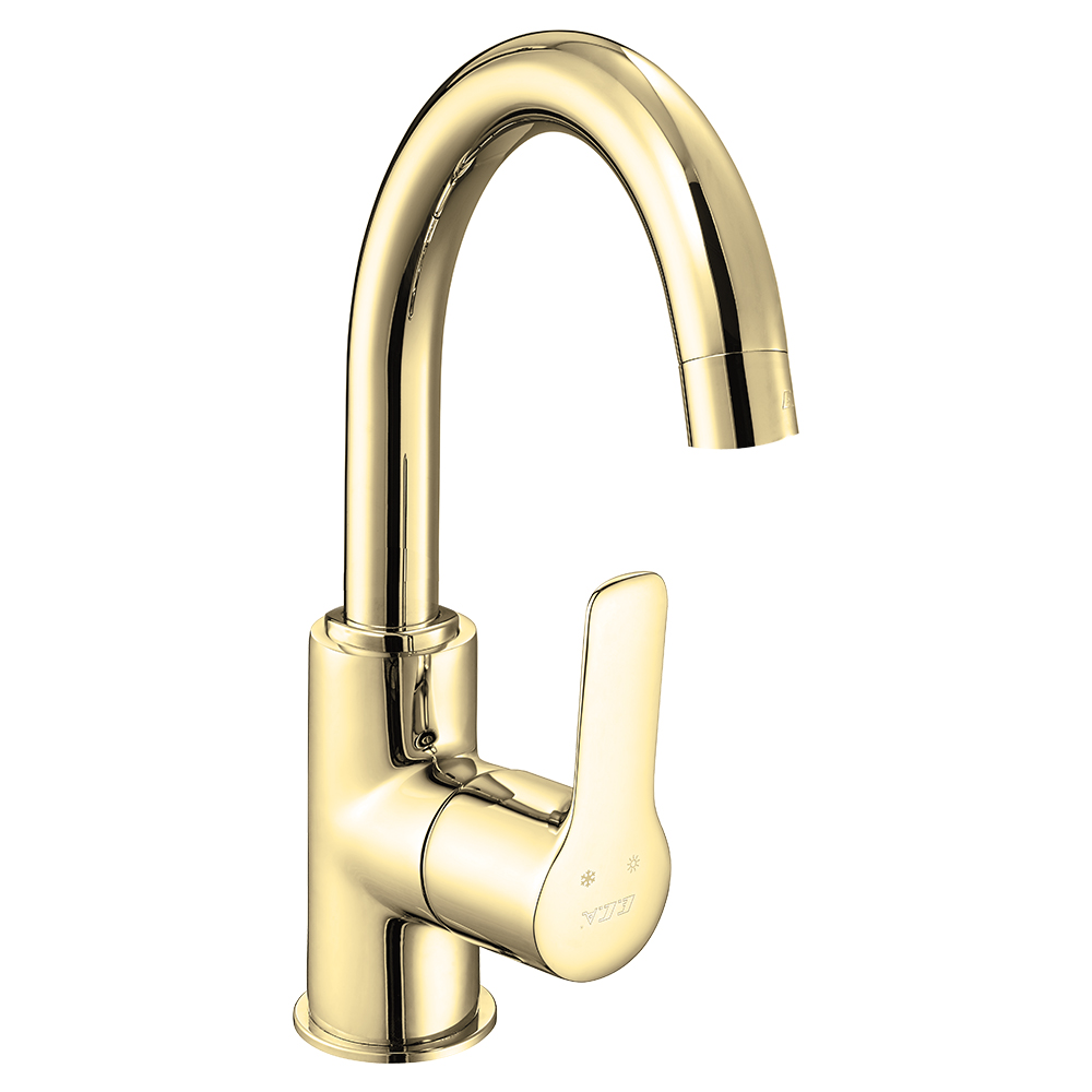 102808953  Смеситель для раковины Luna Swan Spout - Gold Look Eca 