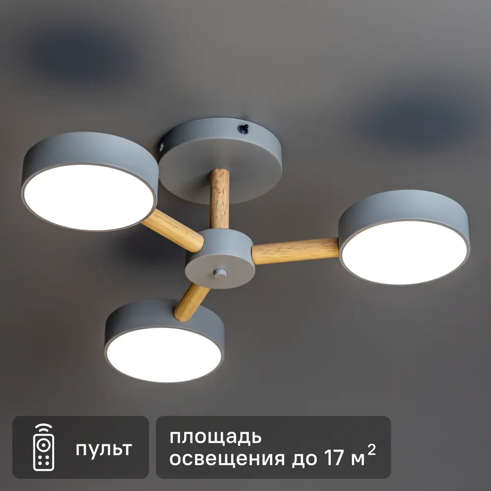 Люстра RITTER Scandia с пультом управления - регулируемый белый свет для помещений 17 м² 88333059