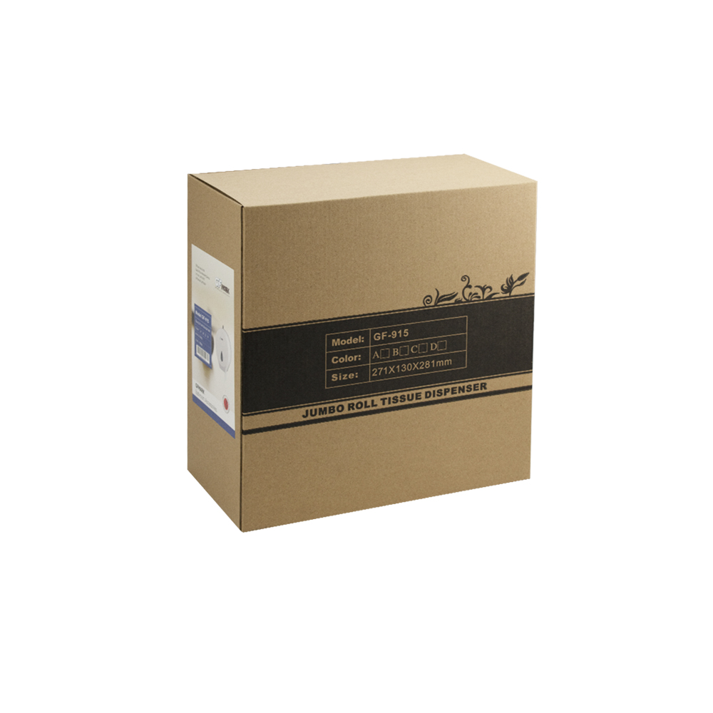 GFmark - Диспенсер для туалетной бумаги - барабан, ПРЕМИУМ, пластиковый, БЕЛЫЙ, с глазком - капля, с ключом, код: 915  - Вид №5