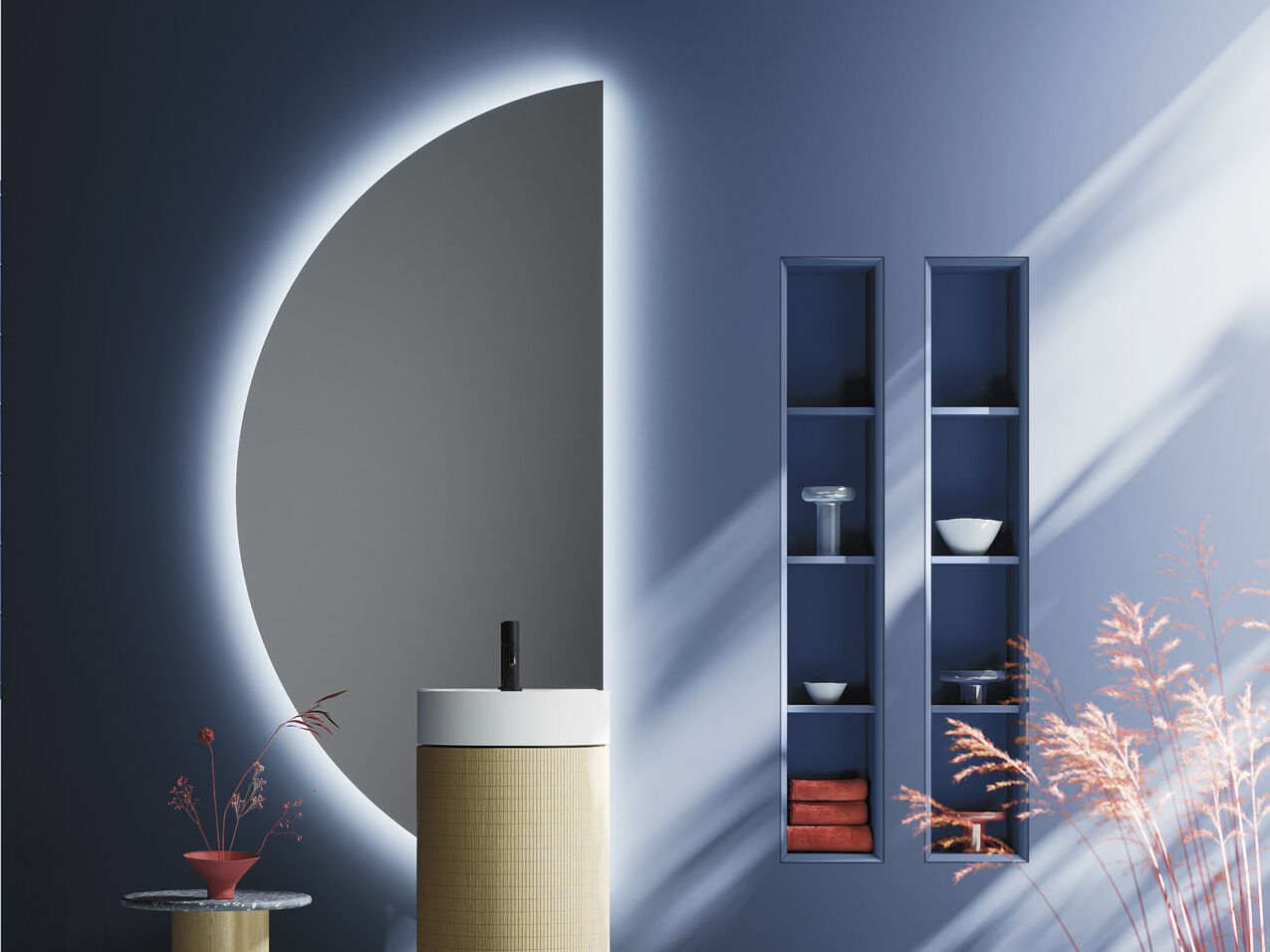 Зеркало со встроенным освещением для ванной комнаты Arbi Arredobagno DEMILUNE ARCH-00053986