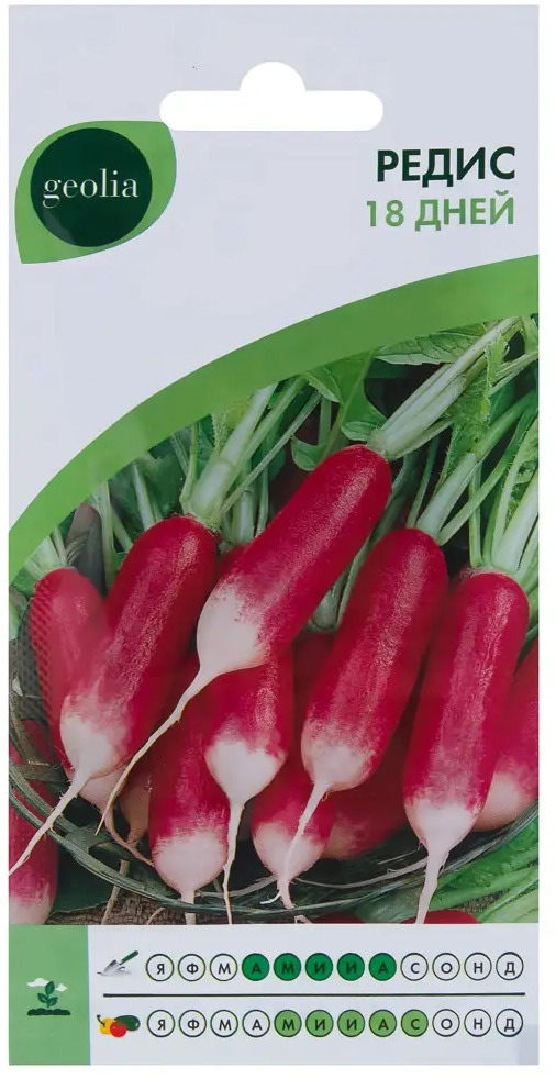 Семена редиса GEOLIA «18 дней» — ультраранний сорт с идеальными корнеплодами 17584882