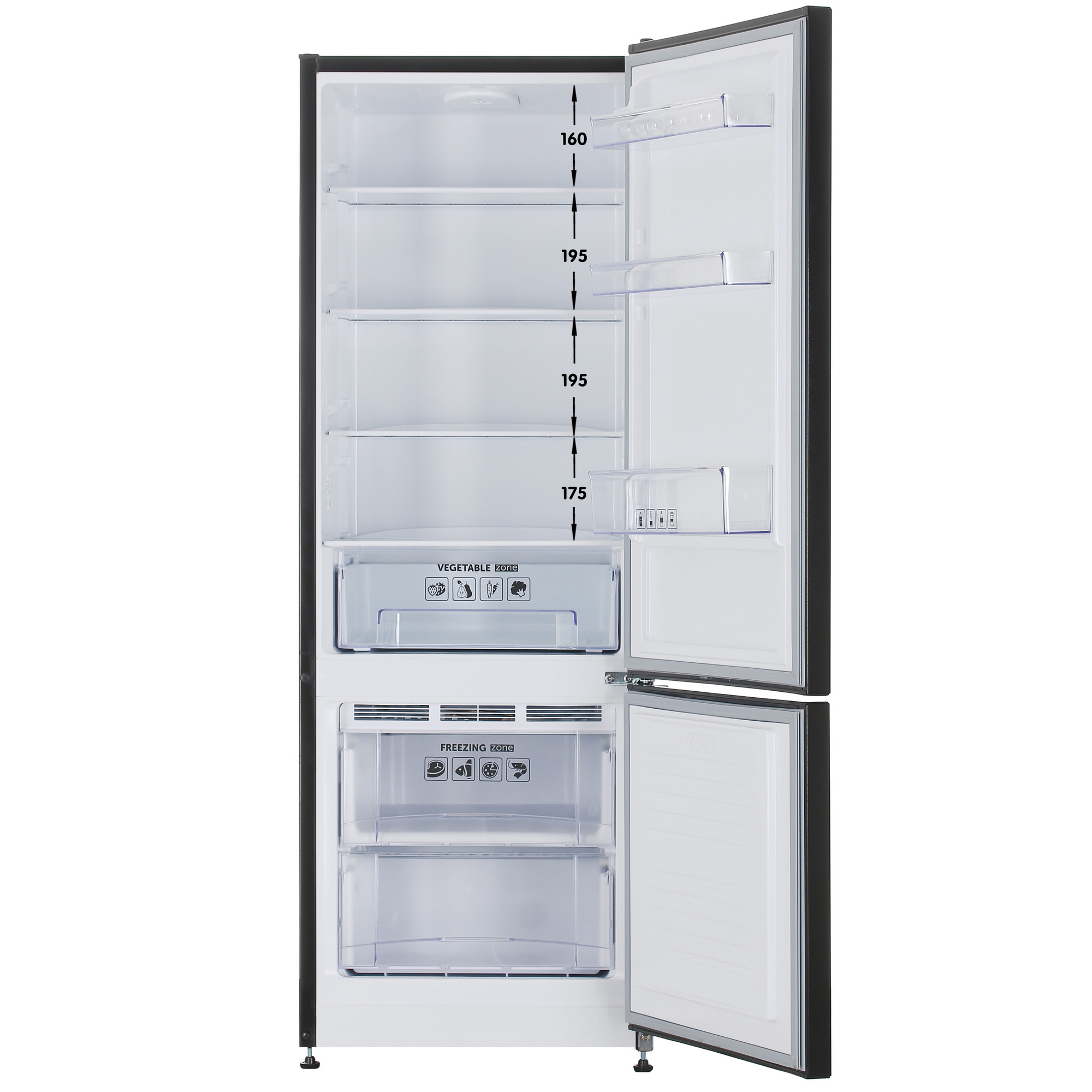 9953414 Холодильник с морозильником   Nordfrost NRB 122 B черный STDN-0007856 - Вид №1