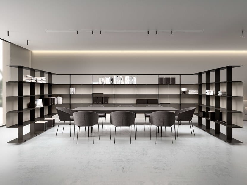 Прессованный алюминиевый офисный книжный шкаф Systemtronic ARCH-00110750 - Вид №1