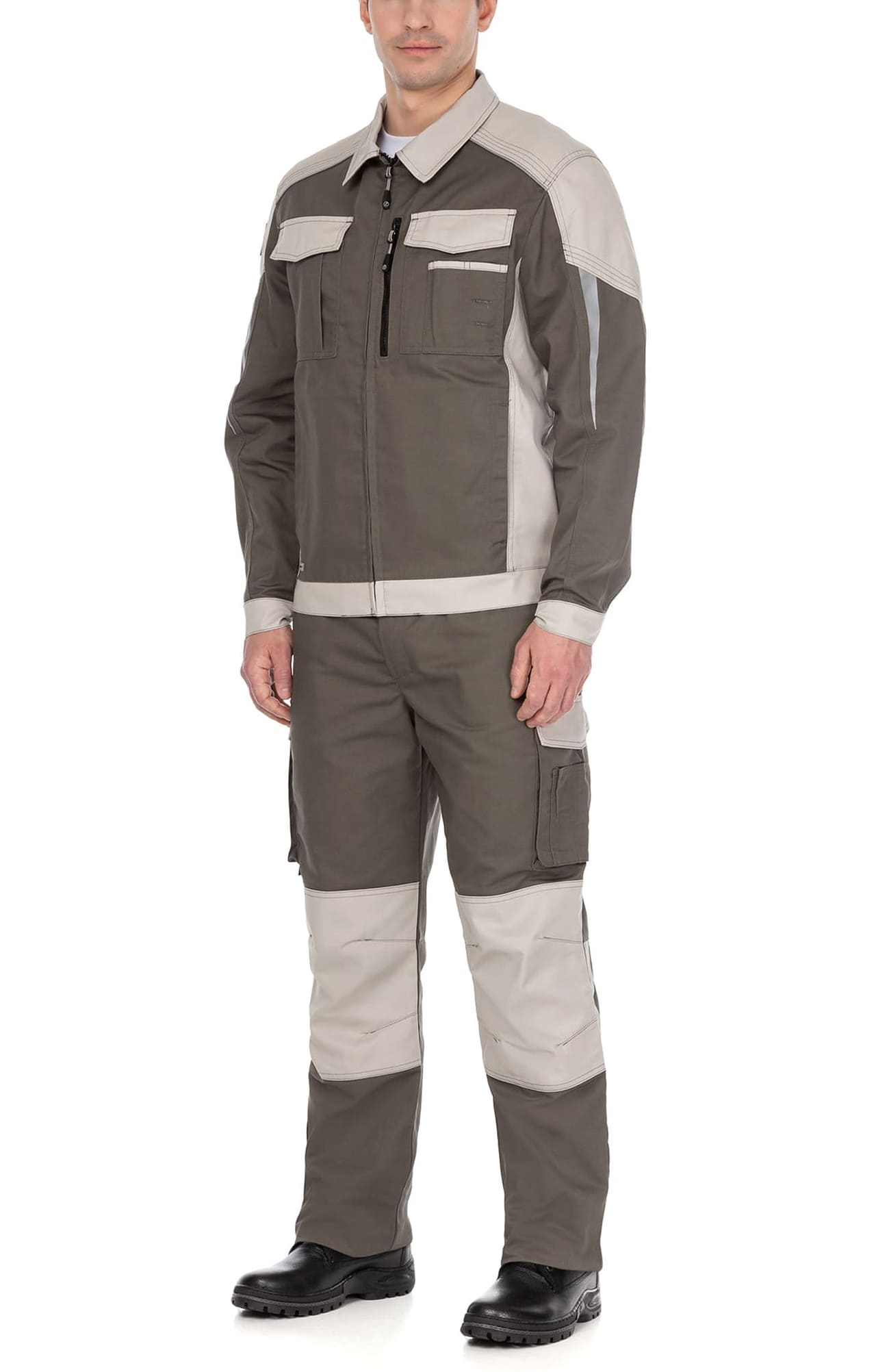 4957102 Костюм  NEW серый хаки с серым песком STATUS  Летняя спецодежда  размер 52-54/182-188  - Вид №10