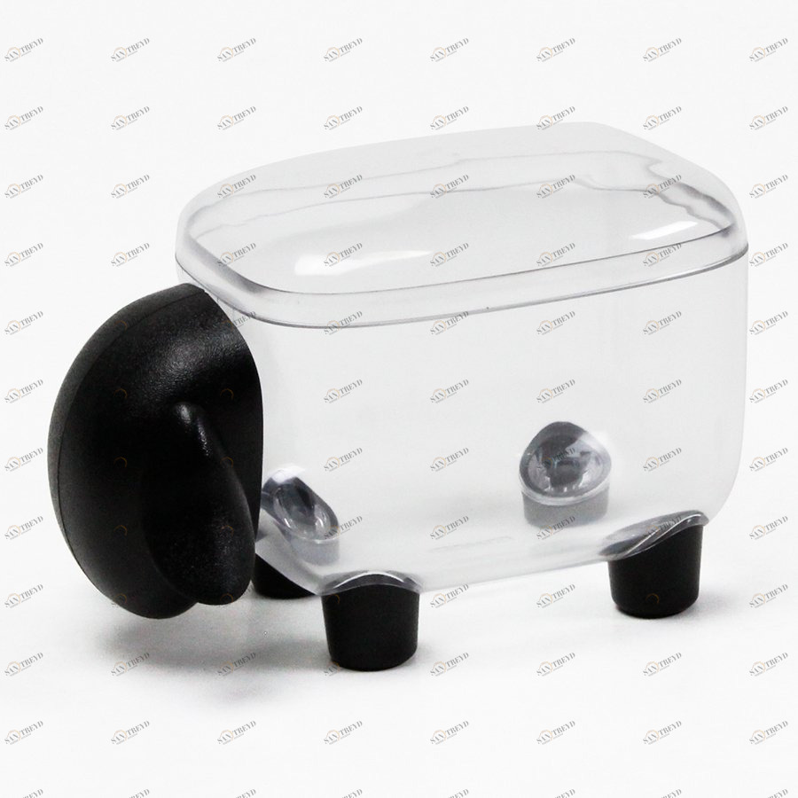 Контейнер для мелочей с прозрачной крышкой черный Sheepshape QUALY  00-3872247 Коричневый;прозрачный 