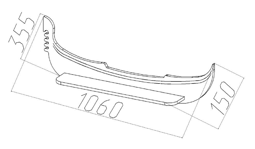 Полка-гондола детская "Венеция" МАНДАРИН ВЕНЕЦИЯ 179553 Черный Santreyd - Вид №2