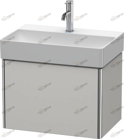 XS406703939 Тумбочка подвесная компакт XSquare #XS4067 584 x 390 мм Скандинавский белый шелковисто-матовый лак Duravit
