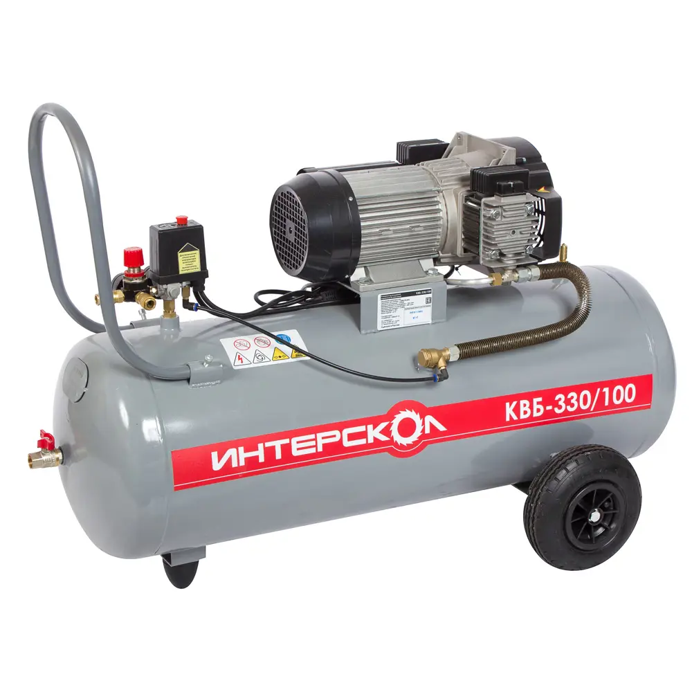 Компрессор безмасляный Интерскол 100 л 330 л/мин. 2 кВт STLM-2117917