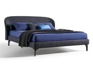 Двуспальная кровать с мягким изголовьем