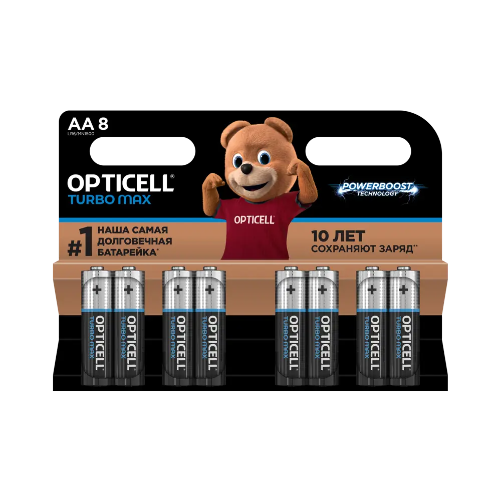 Батарейка алкалиновая Opticell Turbo Max LR06 AA 8 шт. 89446264 STLM-2029336 