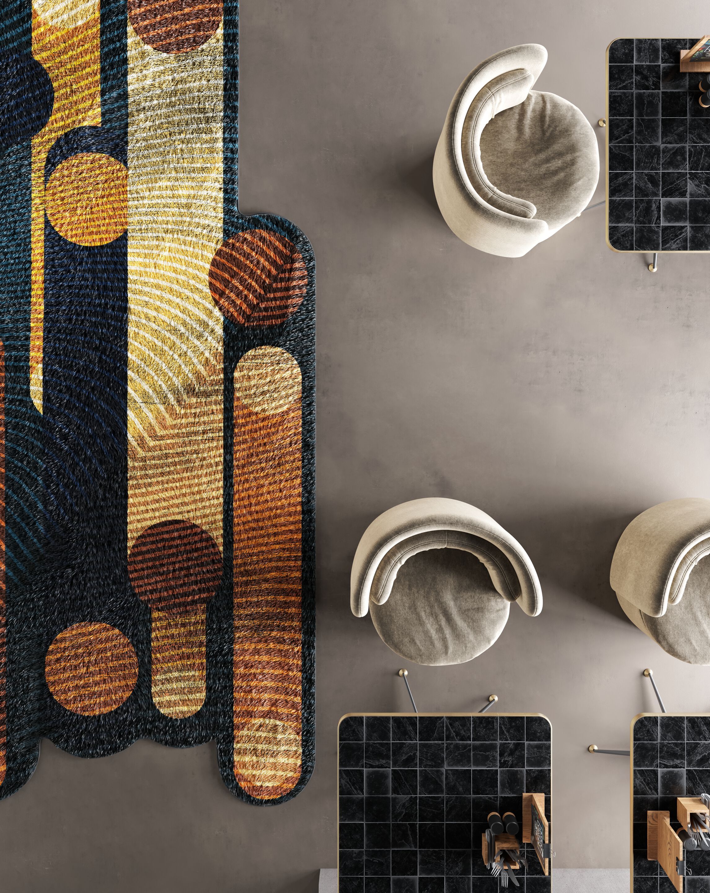 Ковер с рисунком Inkiostro Bianco Travelogue ARCH-00035057 - Вид №1