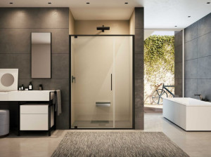 Стеклянная ниша душевая кабина с распашной дверью