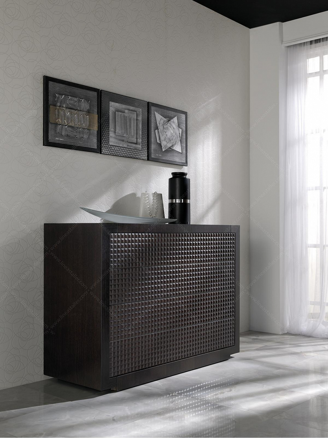 002875 Комод Syros с 4 ящиками Lineas Taller Diamante Santreyd