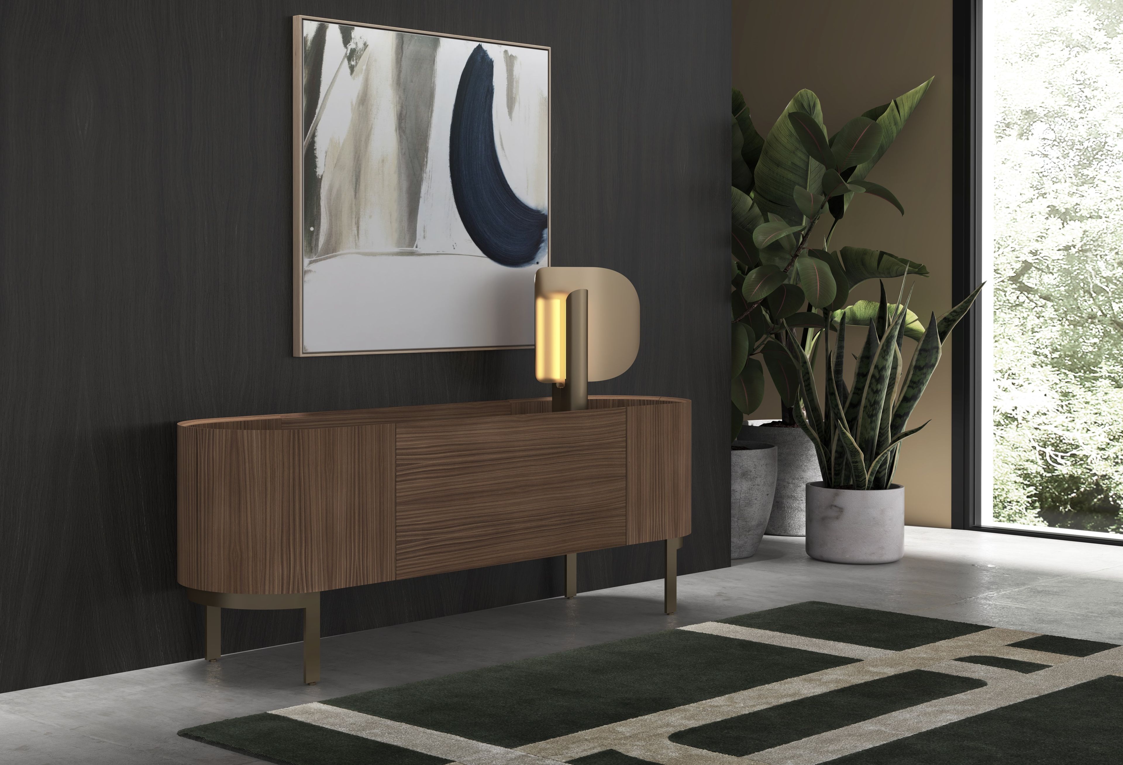 Прямоугольный шерстяной ковер с геометрическим рисунком Punt Stockholm ARCH-00040044